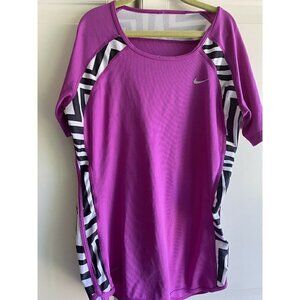 Nike Dryfit XS Short Sleeve Athletic Purple‎ Top